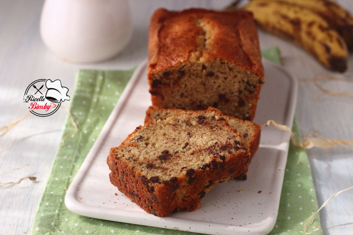 PLUMCAKE ALLA BANANA E GOCCE DI CIOCCOLATO BIMBY 2