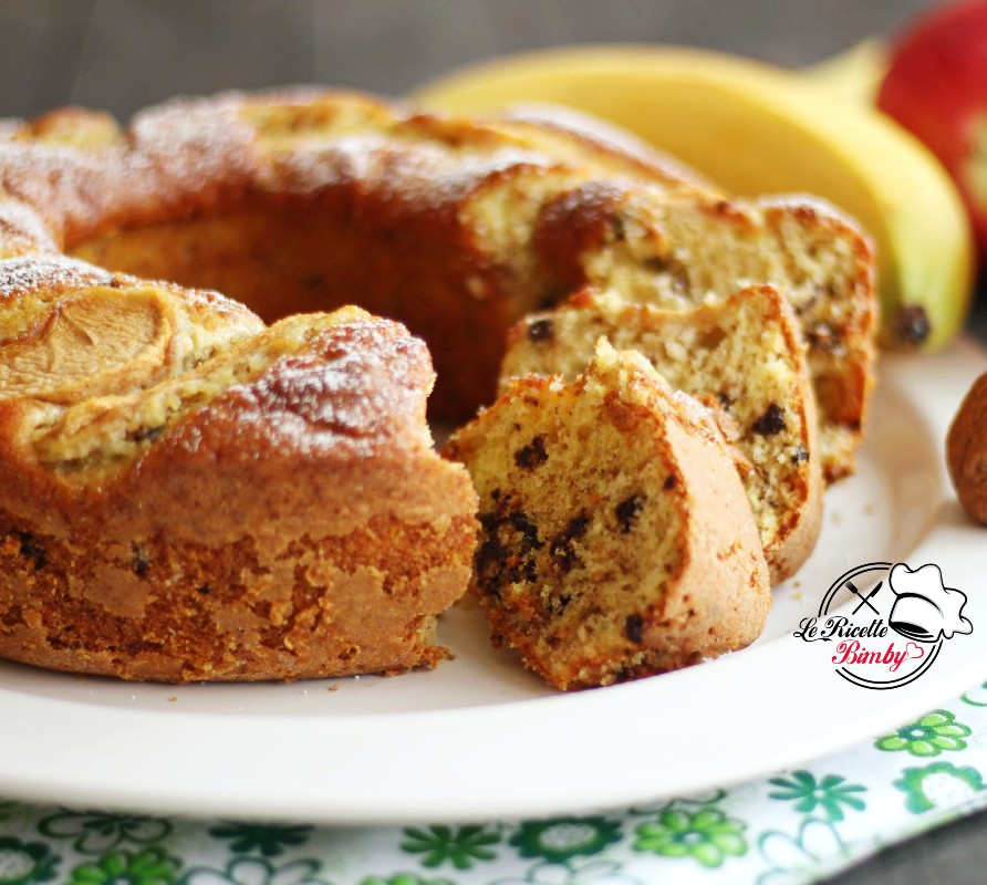 CIAMBELLA ALLE BANANE E MELE BIMBY Con Cioccolato E Noci | Le Ricette Bimby