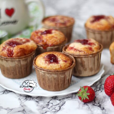 MUFFIN ALLA MARMELLATA DI FRAGOLE BIMBY