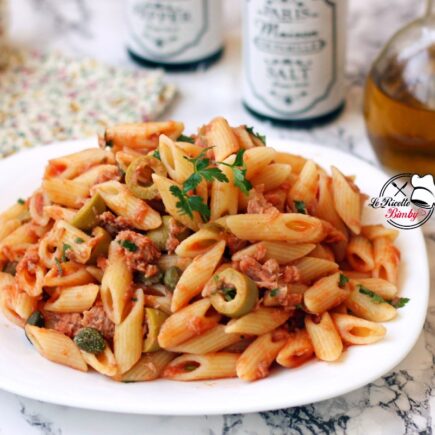 PASTA AL TONNO CON CAPPERI E OLIVE BIMBY