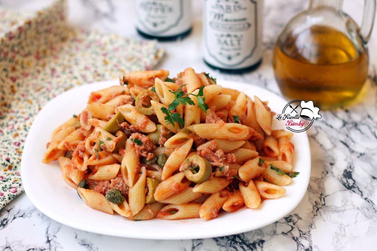 PASTA AL TONNO CON CAPPERI E OLIVE BIMBY | Le Ricette Bimby