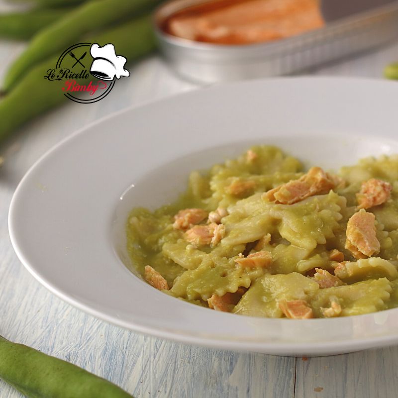PASTA CON FAVE E SALMONE BIMBY