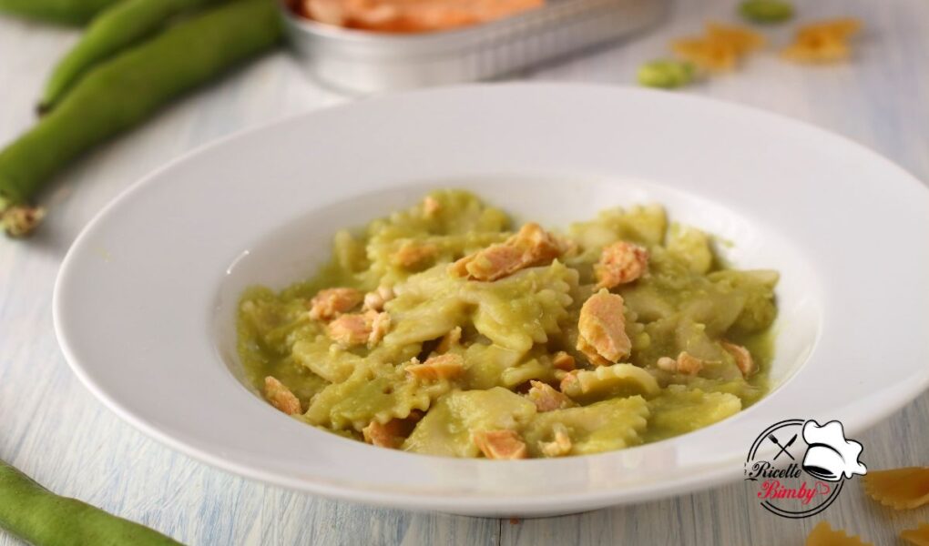 PASTA CON FAVE E SALMONE BIMBY