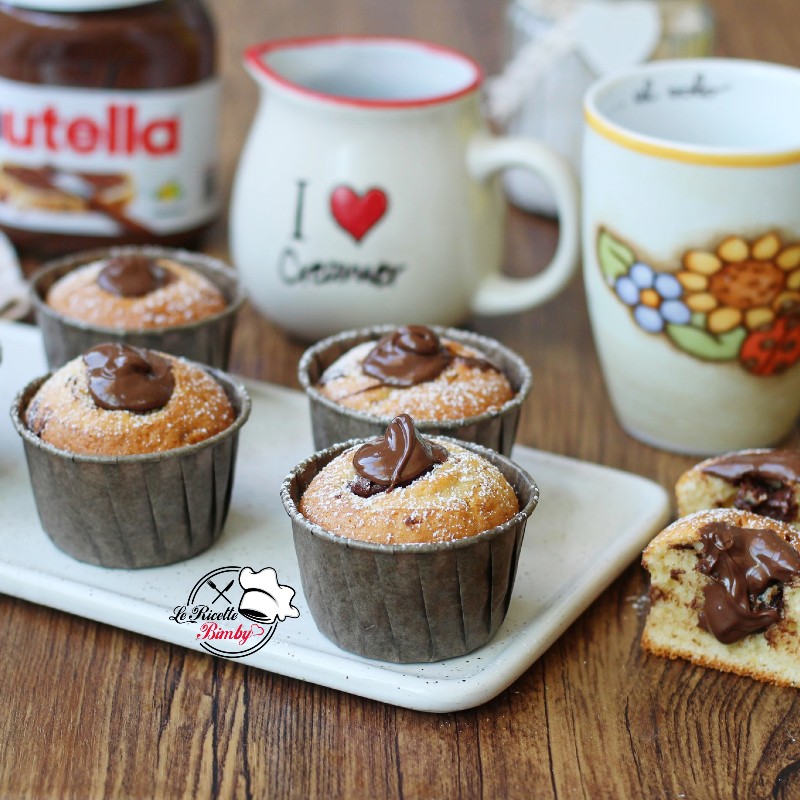 MUFFIN CUORE DI NUTELLA BIMBY