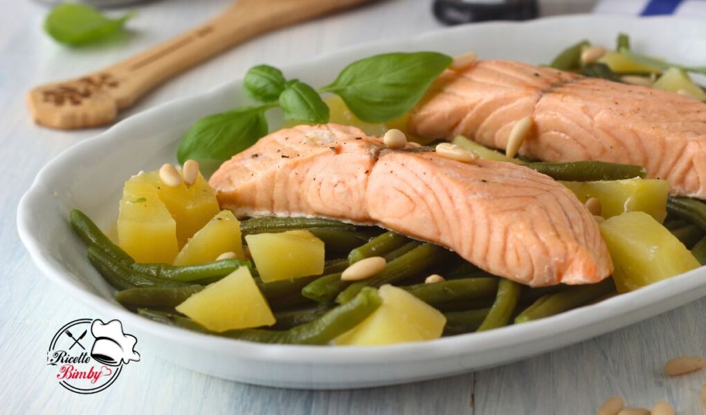 SALMONE PATATE E FAGIOLINI BIMBY