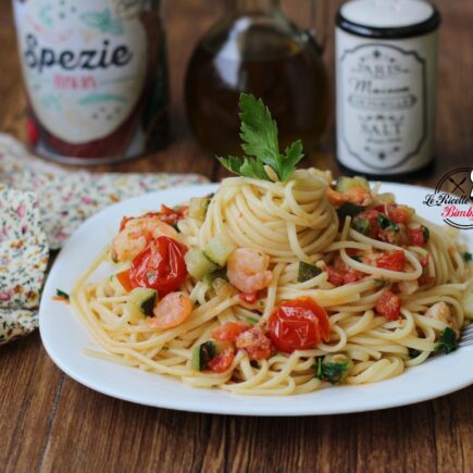 SPAGHETTI ALLE ZUCCHINE E GAMBERI BIMBY