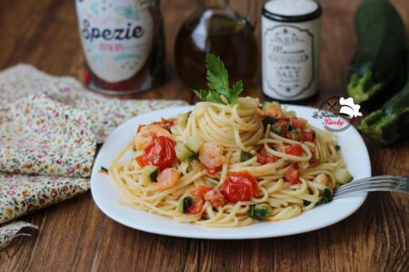 SPAGHETTI ALLE ZUCCHINE E GAMBERI BIMBY