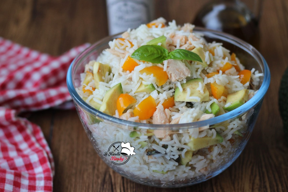 INSALATA DI RISO CON AVOCADO E SALMONE BIMBY