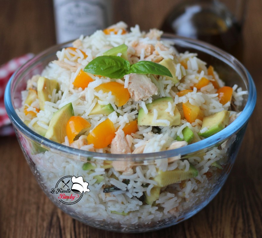 INSALATA DI RISO CON AVOCADO E SALMONE BIMBY