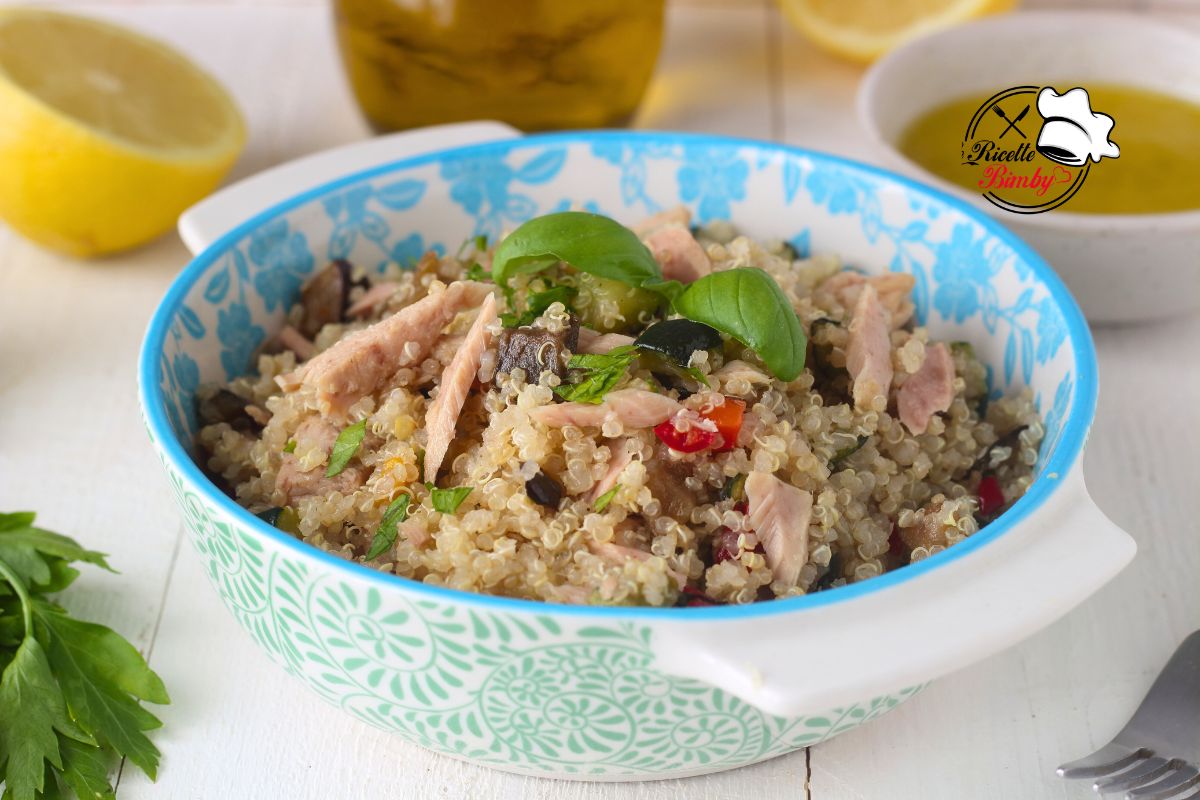 QUINOA CON VERDURE E TONNO