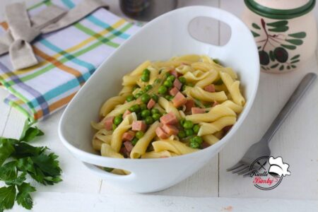PASTA PISELLI E PROSCIUTTO BIMBY