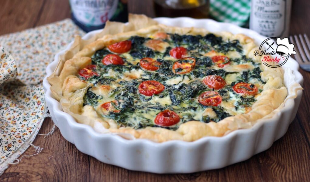 TORTA SALATA DI BIETOLE E POMODORINI