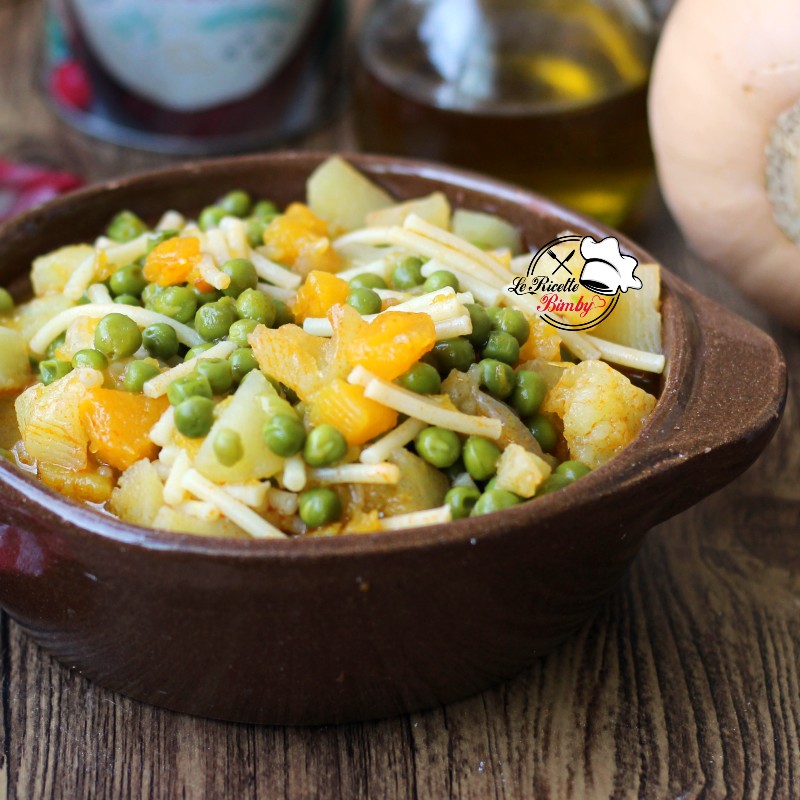 MINESTRA DI PISELLI E ZUCCA BIMBY