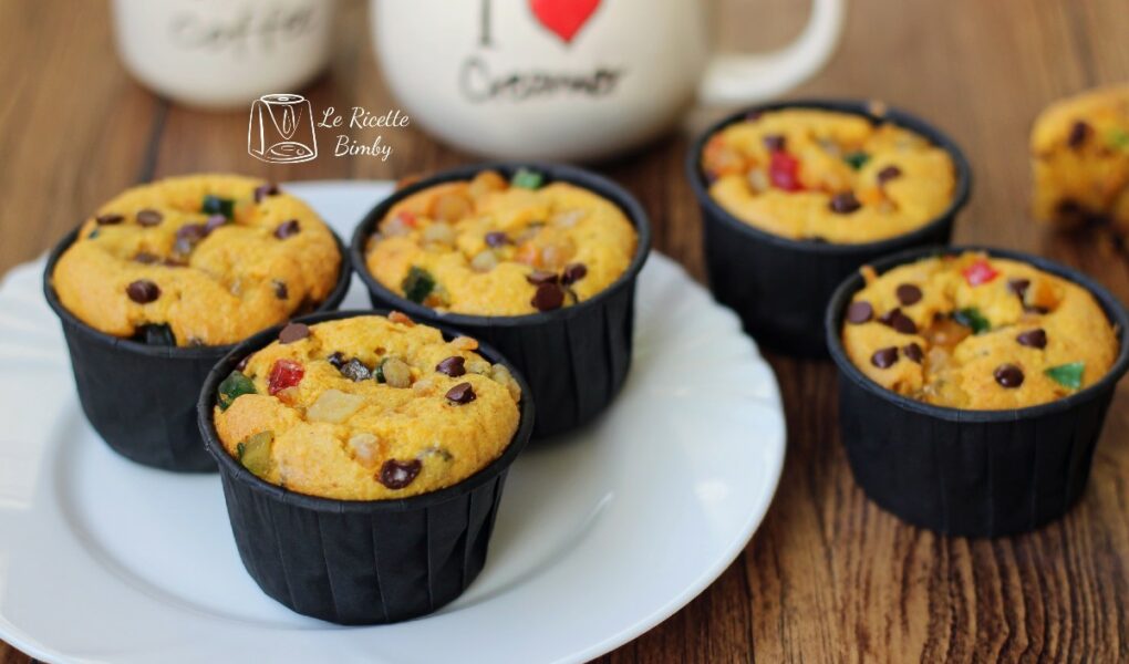 Muffin alla zucca e canditi Bimby