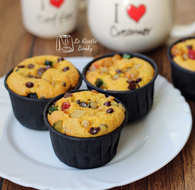 Muffin alla zucca e canditi Bimby