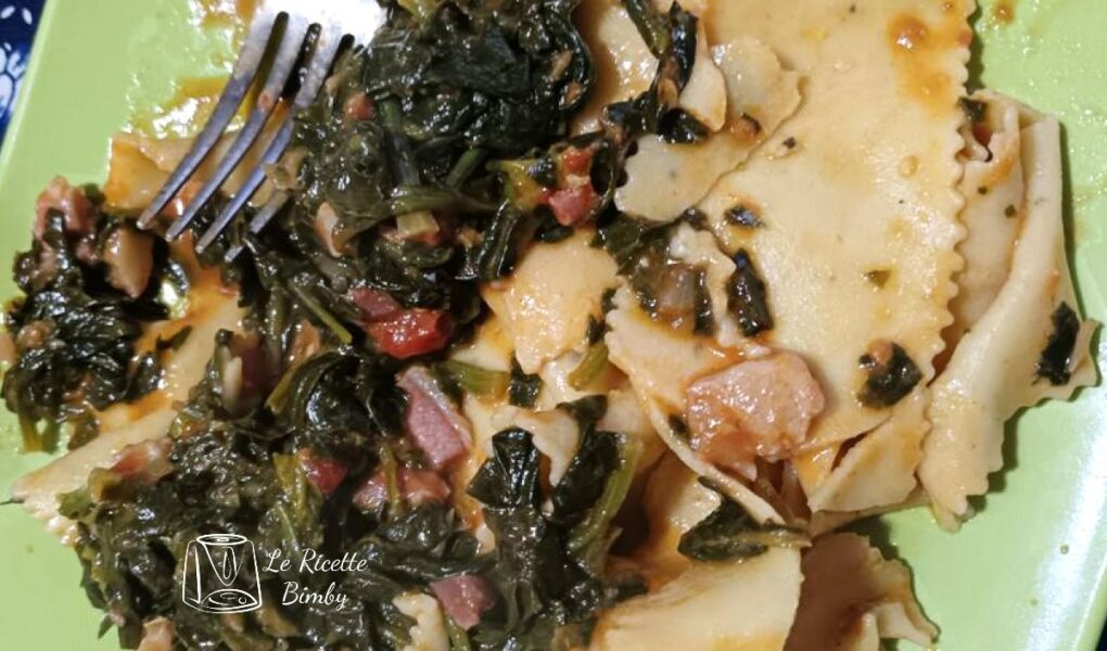 PAPPARDELLE AGLI SPINACI E CIPOLLOTTI