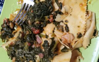 PAPPARDELLE AGLI SPINACI E CIPOLLOTTI